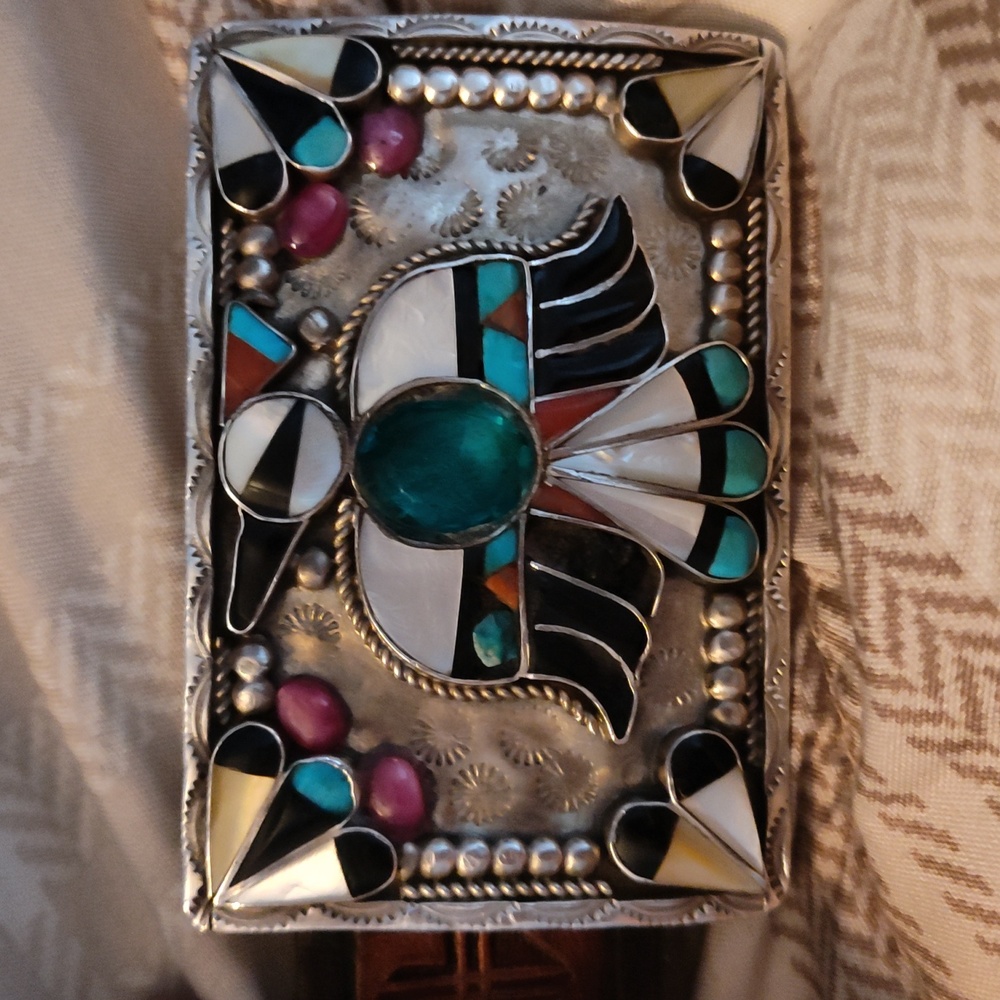 Custom zuni belt buckle